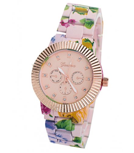 W3305 - Geneva Floral Women's Watch